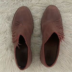 Sergio Tomani Quirina Fringe Slip On Brown Leather Loafer Shoes Size EU 42 US 10